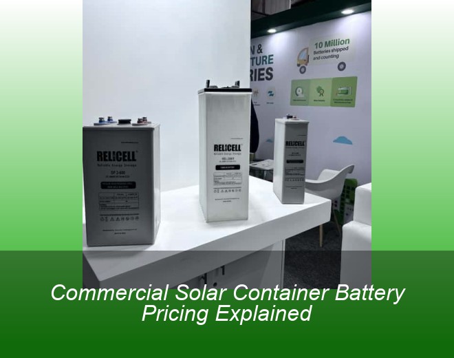 Commercial Solar Container Battery Pricing Explained
